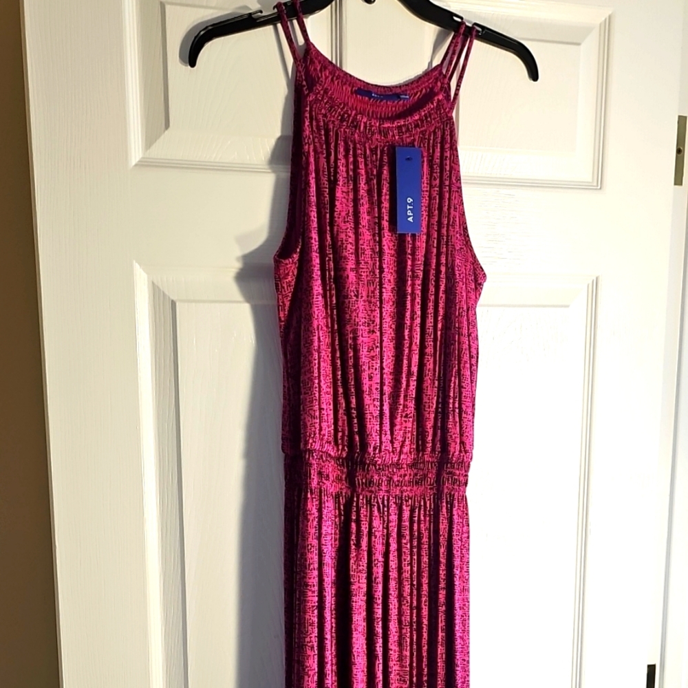 Pink Sleeveless Maxi Dress